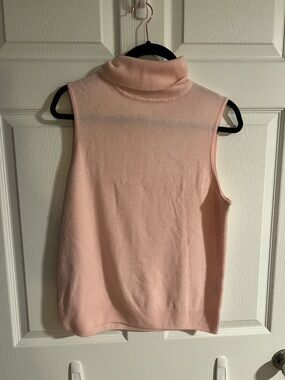 Studio Works Sleeveless Turtleneck Sweater - Pale Pink